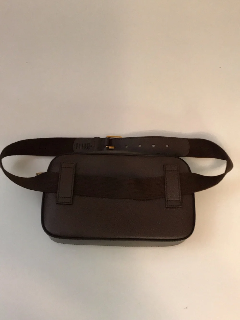 Gucci Brown Belt Bag with Multicolor Logo Print